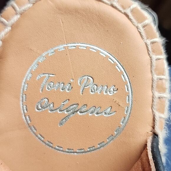 TONI PONS ETNA FLAT LEATHER ELASTIC STRAP ESPADRILLE SANDALS SIZE 9 NWOB - Picture 3 of 16